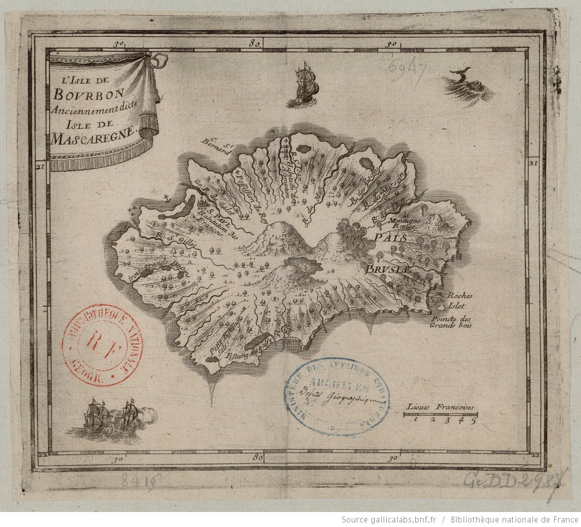Carte Isle Bourbon